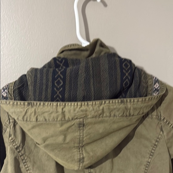 Maurices Olive Green Jacket with Patterned Accents - Picture 3 of 7
